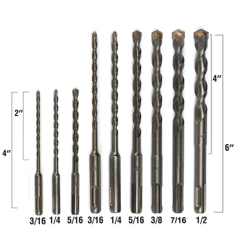 30-piece SDS-Plus masonry drill bit set, 5/32" x 6" bits for hammer drills, Amazon brand
