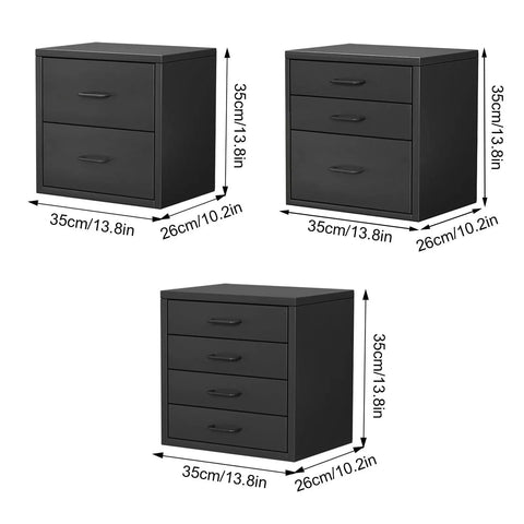 Must-Have Multi Layer Metal Desk Drawer Organizer Rack, Space Saving File Cabinet For Home Office Or Dorm, black finish