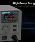 Pro Grade High Power 580W Digital Hot Air Rework Station With LCD Display And Stepless Fan Speed 3 Nozzles for PCB Repair