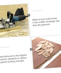 Beech Wood Biscuit Joiner Kit With 100 Pcs Biscuits For Woodworking displayed on wooden surface.
