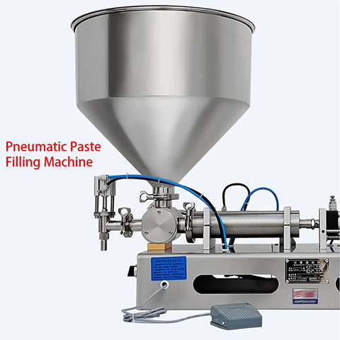 Pro Grade Pneumatic Paste Filling Machine With Hassle Free Setup And Smooth Operation Automatic Single Head Dispenser with 60L hopper.