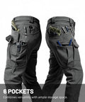 Mens Tactical Cargo Pants With Stretch Waterproof Fabric Durable Hiking And Work Pants Multi Pocket Cargo Breathable Abrasion Resistant