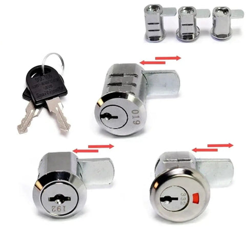 Cam Lock With Quick Clip For Drawer Lockers And Gym Lockers Built Tough Metal Zinc Alloy Coded Lock MX16 with keys displayed
