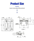 Technical drawing of Heavy Duty Industrial Cabinet Hinge For Metal Storage Cabinets And Shelves Built Tough With Durable Steel Construction.