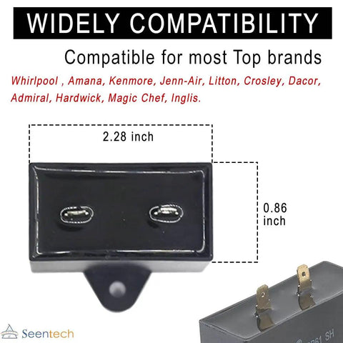 Refrigerator Start Relay And Capacitor Replacement For Whirlpool And Kenmore Fridges Fits W10416065 PS8746522 67003186