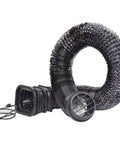 Heavy Duty Flexible Air Duct Hose With Solid Grille Cover Is Truly Rad For Camper Rigs And Adventure Vehicles A Compact Corrugated Ventilation Setup That Comes With One Meter Tube Plus Secure Air Outlet To Keep Nasty Dust Away From Your Gear. black one meter corrugated hose with solid grille cover