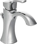 Voss Chrome One Handle Bathroom Sink Faucet With Optional Deck Plate For Single Hole Install Easy Temperature Control WaterSense Certified