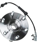 4WD Wheel Bearing Hub Assembly Set For Nissan Frontier And Pathfinder, 6 Lug With ABS, Front And Rear Hubs, Fits 2005 To 2019 Frontier And 2005 To 2012 Pathfinder 4x4 Models, Includes Replacement Part Numbers 515065 541003, Beefed Up 4x4 Upgrade.