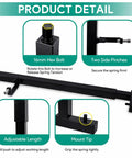 All In One Motorcycle Fork Spring Compressor Tool Kit With Adjustable Length And Width For Sport Bikes Cruisers And Touring Telescopic Forks Ride Ready Pro Grade Fork Service Gear showing hex bolt, side pinches, adjustable length, and mount tip.