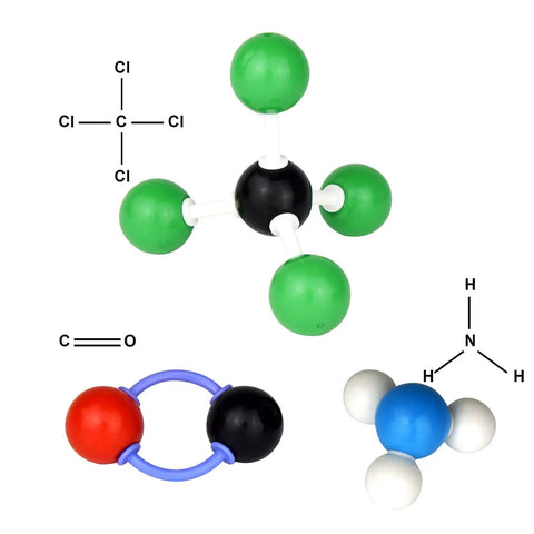 Organic Chemistry Molecule Model Kit For Students And Teachers, with 3D molecular models including atoms and bonds shown.
