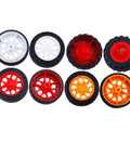 8 Pack Toy Car Wheels Set With Anti Skid Plastic Tires For RC Cars And Model Toys, Durable Wheel Rims For DIY Projects