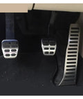 Heavy Duty Anti Slip Rubber Pedal Pads Upgrade Ride With Solid Grip Footrests For Vw Golf 5 6 Tiguan Touran Skoda Octavia A5, close-up view.