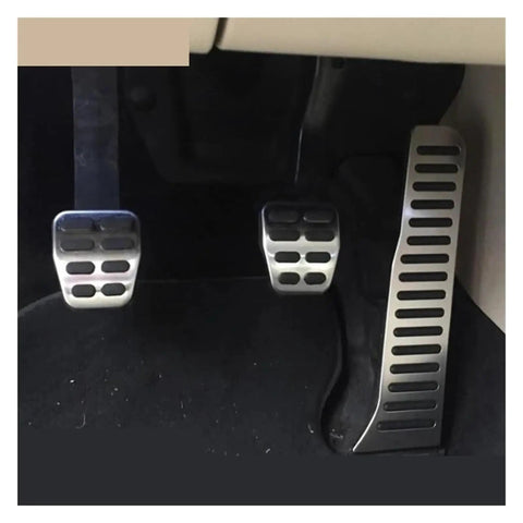 Heavy Duty Anti Slip Rubber Pedal Pads Upgrade Ride With Solid Grip Footrests For Vw Golf 5 6 Tiguan Touran Skoda Octavia A5, close-up view.