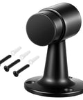 Heavy Duty Aluminum Floor Mounted Door Stopper With Hardware Kit For Interior Walls And Doors Hassle Free Setup Tough Gear That Handles Daily Slamming And Keeps Flooring Looking Fresh, black metal stopper with screws