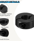 Beefed Up 12mm Bore Split Shaft Collar Set 28mm Outer Diameter 11mm Thick 4 Pack 45 Carbon Steel Locking Collar With Set Screws Clamp Style