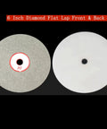 Diamond Polishing Disc Set Six 6 Inch Flat Lap Wheels With 80 Grit Front Back View