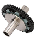 57T Slipper Clutch Spur Gear Upgrade in Hardened Steel 45 for RC cars, side view showing gear teeth and metal construction