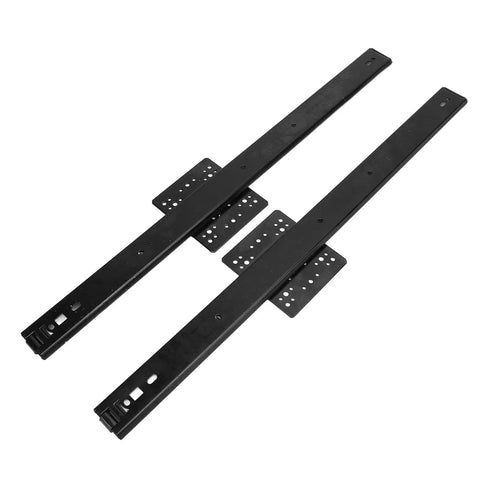 Heavy Duty Drawer Slides for Cabinets and Closets 1 Pair 20 Inch Long 35mm Wide 20kg Load Concealed Ball Bearing Sliding Rail for Quiet Smooth Cabinet Doors Pocket Doors TV Stands, black