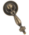 Vintage Cabinet Knobs With Sturdy Heavy Duty Drawer Pulls For Dressers And Interior Doors Hella Durable Hardware For An Instant Room Glow Up Easy Mount Two Pack with intricate design in antique gold finish.