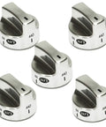 Five Piece Gas Range Knobs Kit Replacement For 318282310 AP3774164 1062940 AH979119 EA979119 PS979119 PD00025606 Built Tough
