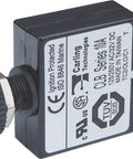 Heavy Duty Ten Amp Circuit Breaker Featuring Bulletproof Plug And Play Quick Connect Wiring Harness With Push Button Reset, side view.