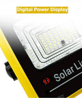 JUDYSSY Led Rechargeable Work Lights digital power display, portable floodlight for outdoor use, showing 93% battery.