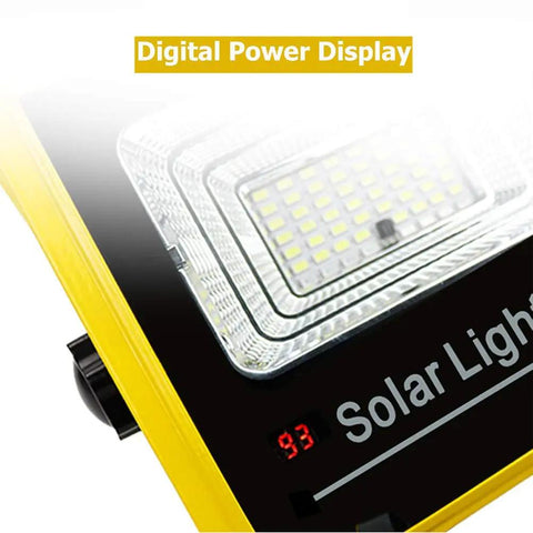 JUDYSSY Led Rechargeable Work Lights digital power display, portable floodlight for outdoor use, showing 93% battery.