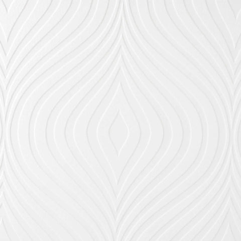 Curvy White Paintable Wallpaper Peelable Wallcovering With Paste The Paper Install Easy To Apply No Fuss Washable And Durable Finish detail