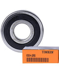 Timken 6304-2RS deep groove ball bearing, 20x52x15 mm, rubber-sealed; 2-pack with orange Timken box