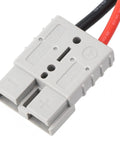 Badass Heavy Duty Waterproof Extension Cord 10 AWG 50A Power Cable connector with gray housing and wiring terminals.