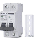 32 Amp AC Miniature Circuit Breaker 2 Pole DIN Rail Mount Thermal Magnetic Trip Switch For Solar Or Home AC Systems 120 240V C Curve MCB 63 Amp Heavy Duty Overload And Short Circuit Protection