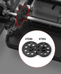 0.5M 54T / 60T Hardened Steel Spur Gear For Traxxas LaTrax 1/18 RC Car installed view showing CNC machined gears #7640 #7591