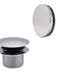 Built Tough Sch 40 Pvc Bath Waste And Overflow Assembly With Slick Illusionary Faceplate And Ada Compliant Toe Touch Drain Plug Polished Chrome drain plug, heavy duty, sleek chrome finish, universal fit.
