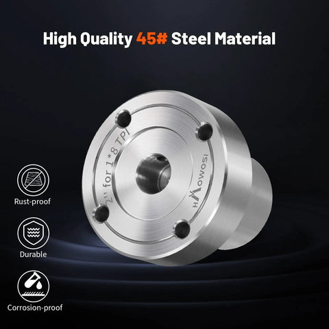 2 Inch Steel Wood Lathe Faceplate Fits 1 X 8 TPI Spindle With Screwchuck Four Mounting Holes 0.4 Inch Thick