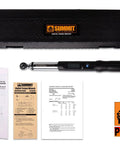 Digital Torque Wrench 1/4 Inch Drive With LCD Peak Hold Range 1.11-22.12 ft-lbs with manual and case