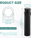 Six Spline Lug Nut Socket With Wheel Lock Key Removal Tool Pro Grade Replacement For Aftermarket Six Spline Lug Nuts diagram
