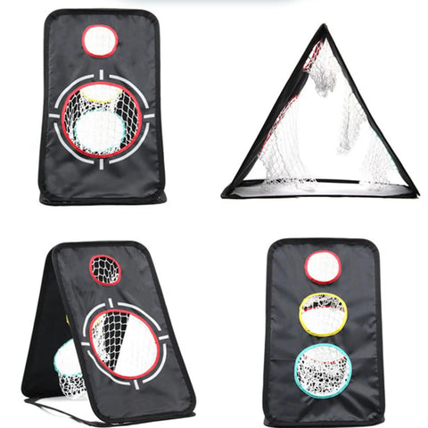 Heavy Duty Golf Chipping Net Folding Practice Simulator For Backyard Training And Home Office Use with fiberglass frame