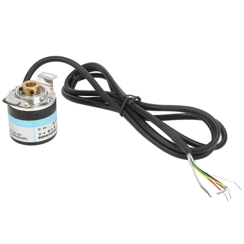 Half Hollow Shaft Incremental Encoder for 3 Phase Motors 6mm Shaft DC 5 24V Switch Encoder with cable, plug-and-play ready