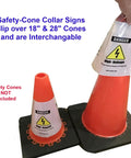 Shop Certified Reflective Traffic Safety Cone Collar Kit For EV Repairs And High Voltage Warning Systems Keeps Your Crew Safe On The Lot With A No Nonsense Three Pack, featuring interchangable sleeves over traffic cones.