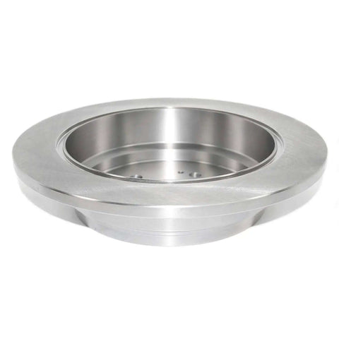 Rear Solid Disc Brake Rotor BR31317 with forged flange for precise fit, ABS signaling, multi-lip seals visible, side view.