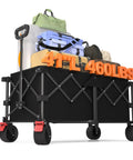 41 Inch Long Collapsible Wagon Cart With 460 Pound Capacity Beast Heavy Duty Folding Beach Wagon On All Terrain Wheels Utility