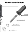 GY6 Exhaust Bolt Kit With Gasket For 50cc To 150cc Scooters ATVs Go Karts Moped Quad Dune Buggy And More Fits GMB139 Engine 50cc 70cc 90cc 110cc 125cc 150cc Taotao Sunl Coolster Jonway Roketa exhaust bolt set with gasket, studs, nuts, and spring gasket