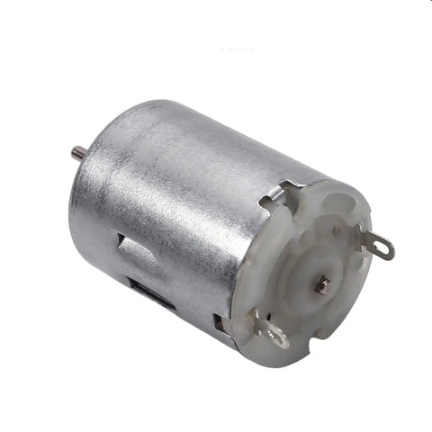 Close-up of a single DC motor from the Five Pack DC Motors 3V To 12V Mini Electric Motors For RC Boats And DIY Builds with 24mm body.