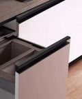Black Aluminum Cabinet Handles G Type Pulls Concealed Door Knobs Finger Edge Pulls For Kitchen Bathroom Wardrobe Modern Cupboard Drawer Hardware Length 300mm 11.8in Durable Rust Resistant Finish on modern white kitchen drawer