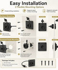 Waterproof Wall Pass Through Socket For Starlink Mini Power Setup 5.5x2.1mm DC Connector, wall mount kit with screws