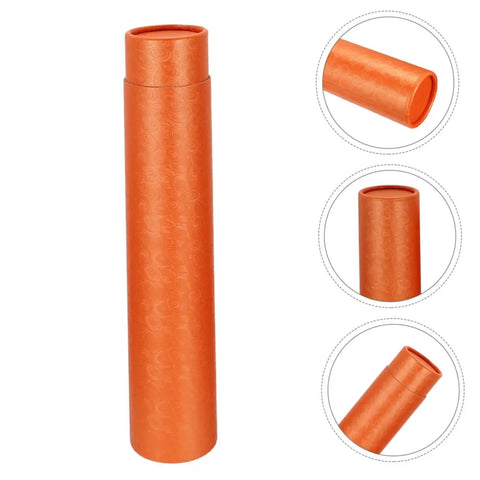 Adjustable Telescoping Poster Tube 52 to 95 cm for Posters, Blueprints and Artwork, orange expandable design, three angles
