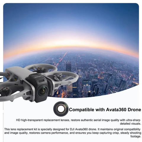 Optical Glass Lens Replacement For Avata 360 Drone Lens Cover With High Transparency Restores True Aerial Image Quality