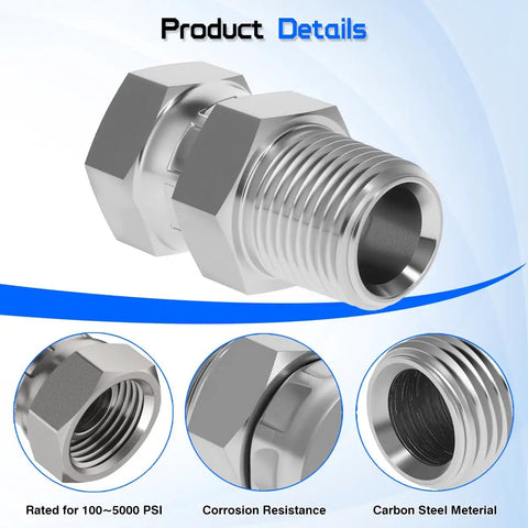 Swivel Adapter 3/4 Inch NPTF Male To 3/4 Inch NPSM Female, 360 Degree Swivel For Quick, Easy Install In Tight Spots, Prevents Hose Kinking And Keeps Hydraulic Lines Flowing, carbon steel