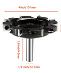 Spoilboard Surfacing Router Bit With One Half Inch Shank And Four Inch Cutting Diameter For CNC Engraving And Planing