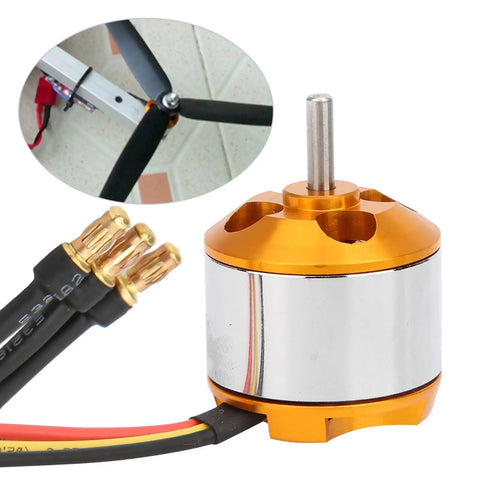 Beefy Power Outrunner Brushless Motor With Multiple KV Options 930KV 1000KV 1400KV 2200KV 2450KV For FPV Drones, gold casing